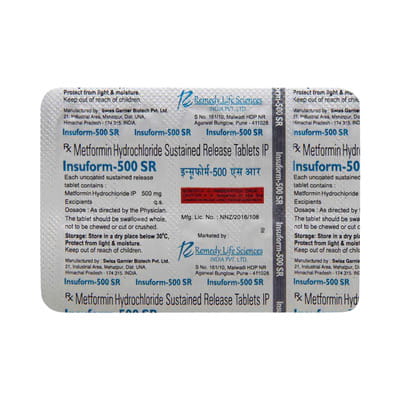 Insuform Sr 500mg Strip Of 10 Tablets