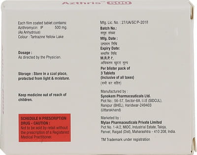 Azthris 500mg Strip Of 3 Tablets