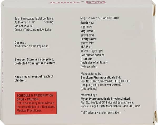 Azthris 500mg Strip Of 3 Tablets