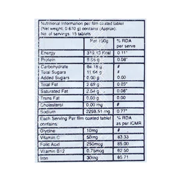 New Redulid Hb Strip Of 15 Tablets