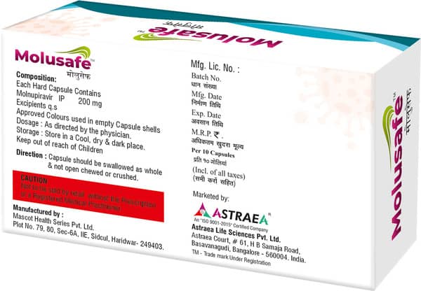 Molusafe 200mg Strip Of 10 Capsules