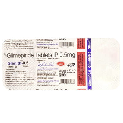 Glimith 0.5mg Strip Of 10 Tablets