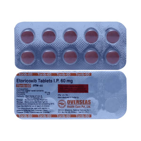 Torib 60Mg Strip Of 15 Tablets
