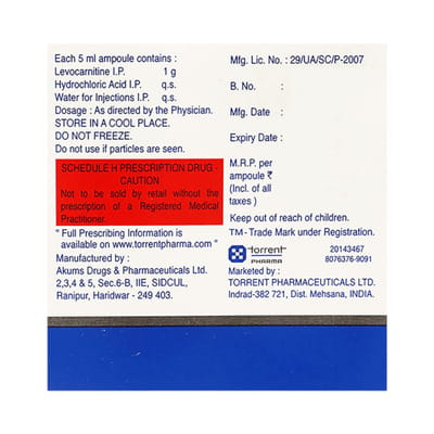 Carnisure 500mg Ampoule Of 5ml Injection