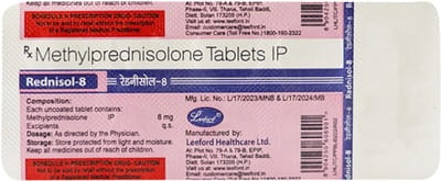 Rednisol 8mg Strip Of 10 Tablets