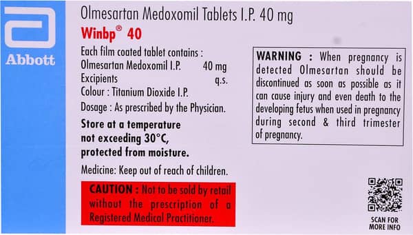 Winbp 40Mg Strip Of 15 Tablets