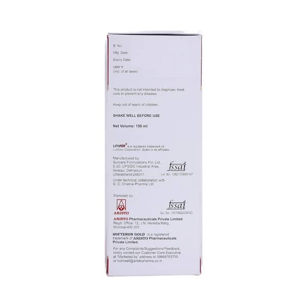 Softeron Gold Strawberry Flavour Botte Of 150Ml Suspension