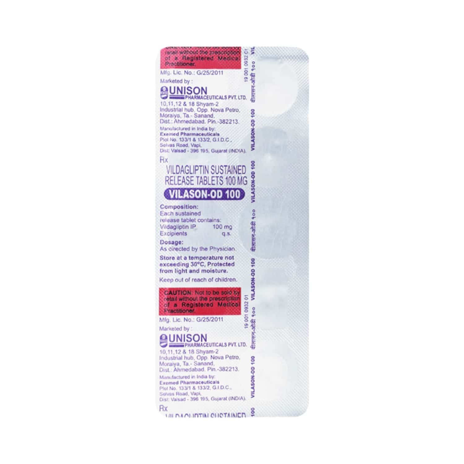 vilason od 100mg tablets