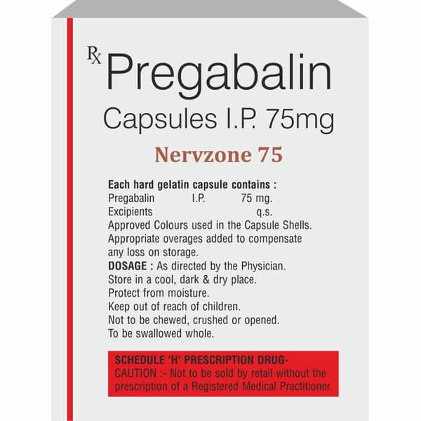 Nervzone 75mg Strip Of 10 Capsules