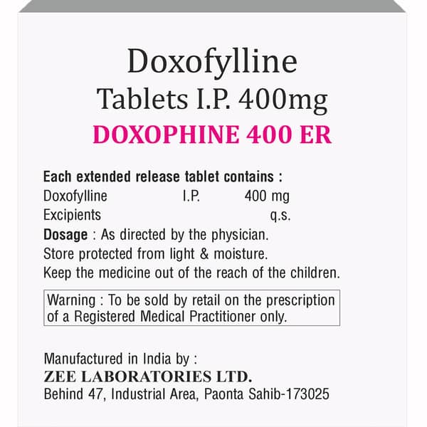Doxophine 400mg Er Strip Of 10 Tablets