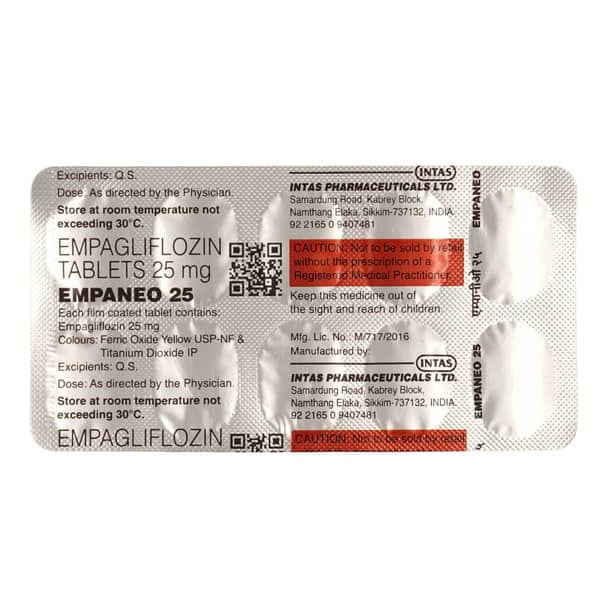 Empaneo 25mg Strip Of 10 Tablets