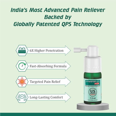 Dynapar Qps Plus Pain Relief Spray For Back | Knee | Muscle & Joint Pain - 7.5 Ml