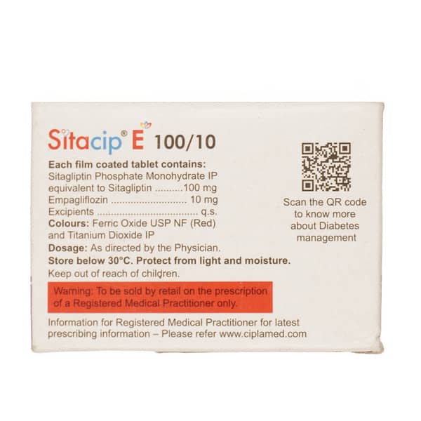 Sitacip E 100/10Mg Strip Of 10 Tablets