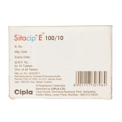 Sitacip E 100/10mg Strip Of 10 Tablets