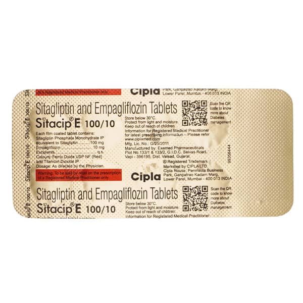 Sitacip E 100/10Mg Strip Of 10 Tablets