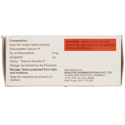 Rosuaid 5mg Strip Of 10 Tablets