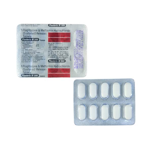 Piosteris M 15/500Mg Strip Of 10 Tablets