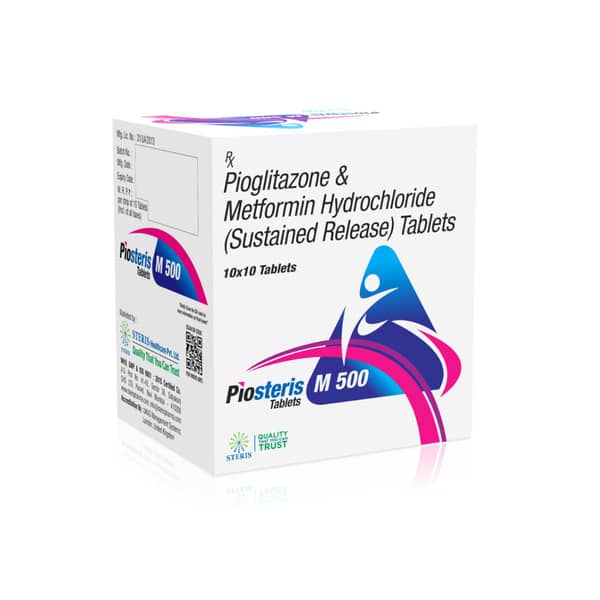 Piosteris M 15/500Mg Strip Of 10 Tablets