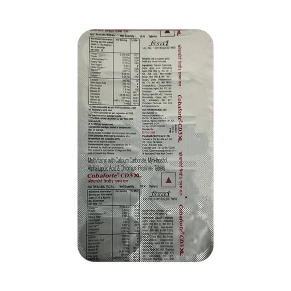 Cobaforte Cd3 Xl Strip Of 10 Tablets