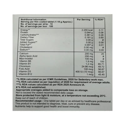 Cobaforte Cd3 Xl Strip Of 10 Tablets
