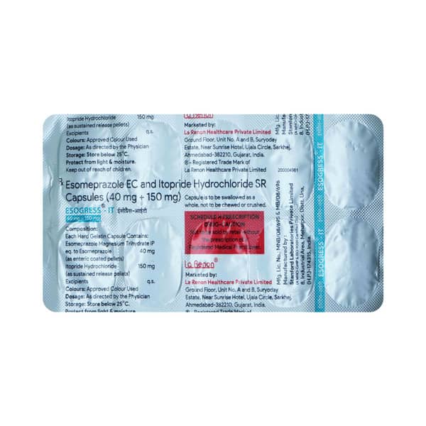 Esogress It 40/150Mg Strip Of 10 Capsules