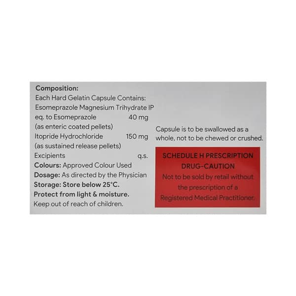 Esogress It 40/150Mg Strip Of 10 Capsules