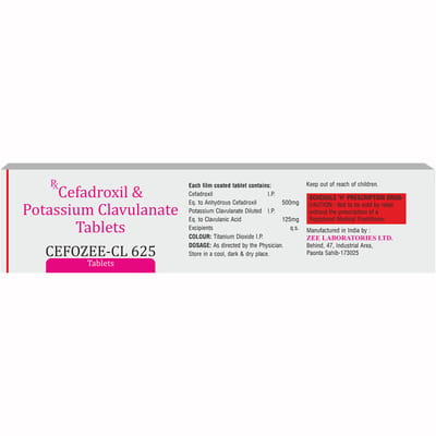 Cefozee Cl 625mg Strip Of 10 Tablets