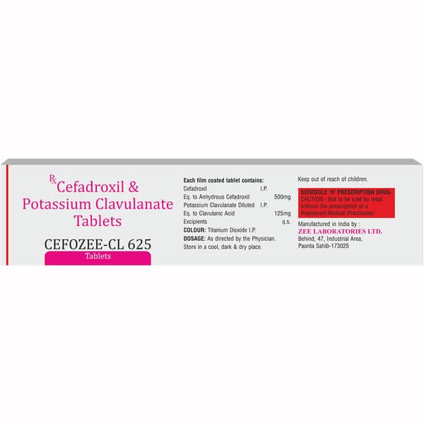 Cefozee Cl 625mg Strip Of 10 Tablets
