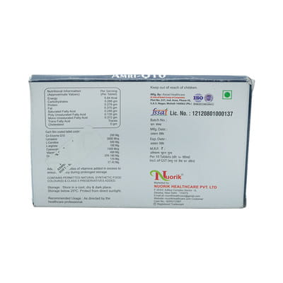 Amri Q 10 Strip Of 10 Tablets
