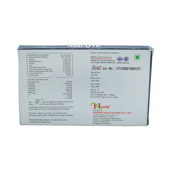 Amri Q 10 Strip Of 10 Tablets