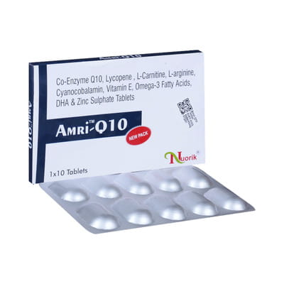 Amri Q 10 Strip Of 10 Tablets