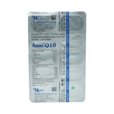Amri Q 10 Strip Of 10 Tablets
