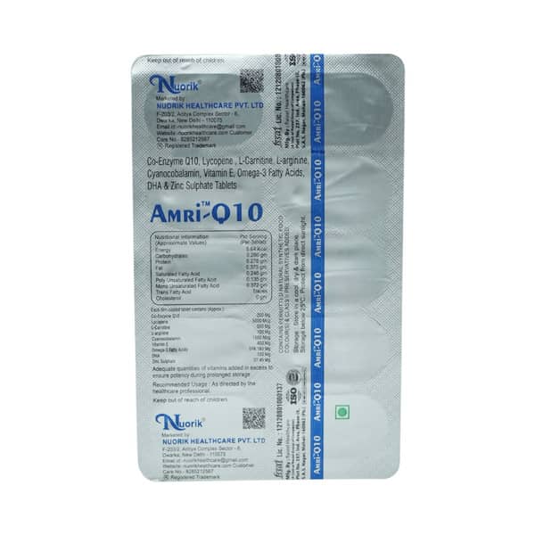 Amri Q 10 Strip Of 10 Tablets