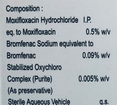 Mxc Brom Bottle Of 5ml Eye Drops