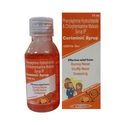 Coriminic Orange Flavour Bottle Of 75ml Syrup