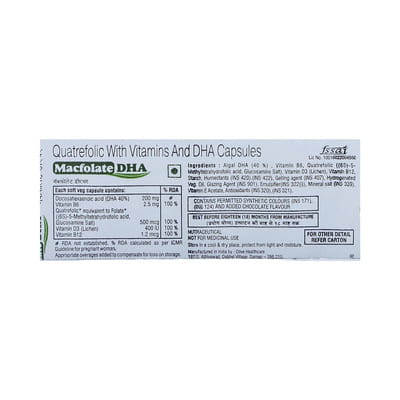 Macfolate Dha Strip Of 10 Softgel Capsules