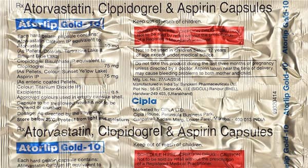 Atorlip Gold 10Mg Strip Of 10 Capsules