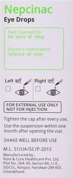 Nepcinac Bottle Of 5ml Eye Drops