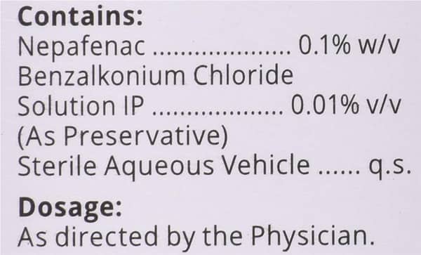 Nepcinac Bottle Of 5ml Eye Drops