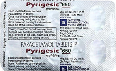 Pyrigesic 650mg Strip Of 15 Tablets