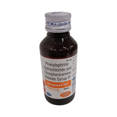 Sinarest Af New Delicious Orange Flavour Bottle Of 75ml Syrup