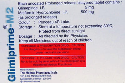 Glimiprime M 2mg Strip Of 15 Tablets