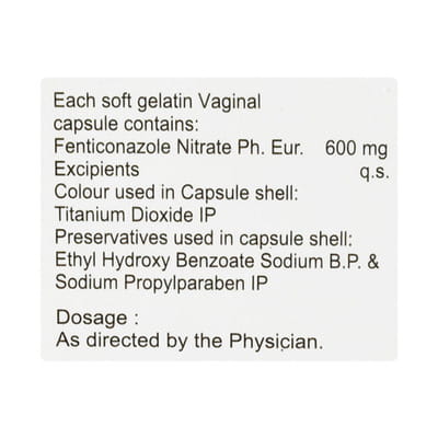 Fentispor 600mg Strip Of 1 Vaginal Capsule