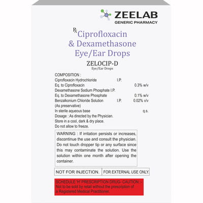 Zelocip D Bottle Of 5ml Eye/Ear Drops