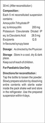Konamox Cv Tangy Orange Flavour Dry Syrup 30ml