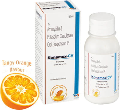 Konamox Cv Tangy Orange Flavour Dry Syrup 30ml