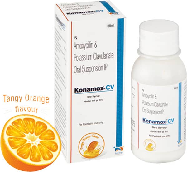 Konamox Cv Tangy Orange Flavour Dry Syrup 30Ml