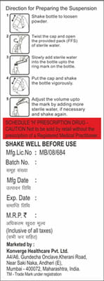 Konamox Cv Tangy Orange Flavour Dry Syrup 30ml