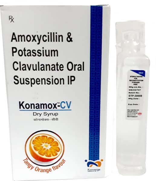 Konamox Cv Tangy Orange Flavour Dry Syrup 30Ml