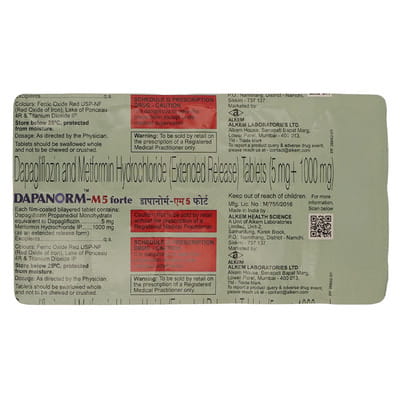 Dapanorm M 5mg Forte Strip Of 10 Tablets